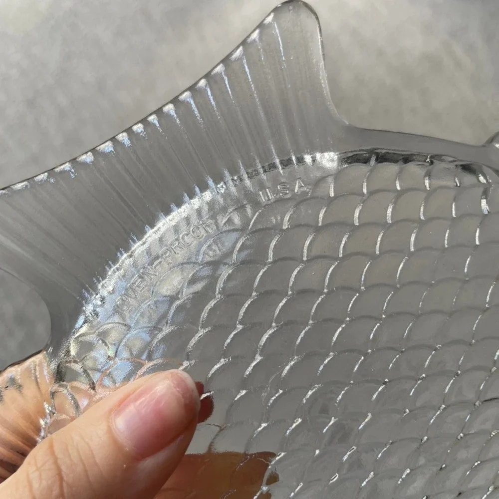 Clear Glass Fish Serving Platter Tray‎ Dish Levant PRCO USA